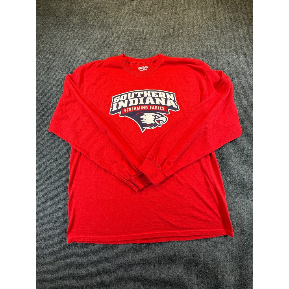 Gildan Southern Indiana Screaming Eagles Long Sleeve T-Shirt Red XL 1154